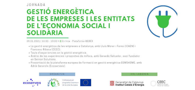 Jornada de gestió energètica de les empreses i les entitats de l’Economia Social i Solidària