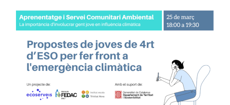 Joves de 4rt d’ESO de Salt i Barcelona presenten propostes d’acció climàtica